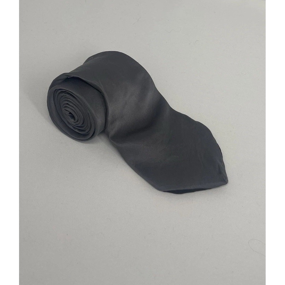 Arrow Gray Silk Tie USA Made Classic Minimalist Business Formal Mens